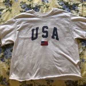 brandy white usa tee